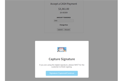 Creating an Invoice in FBO Director, Step 10, Capture Signature